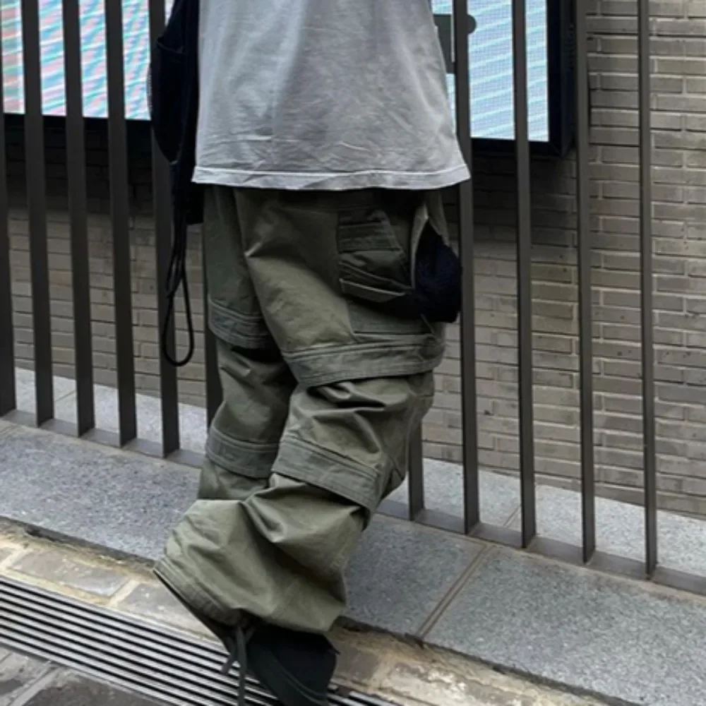 NIGO Men's Casual Straight Leg Baggy Jeans High Street Trend Wide Leg Denim Pants #NGTOP11869