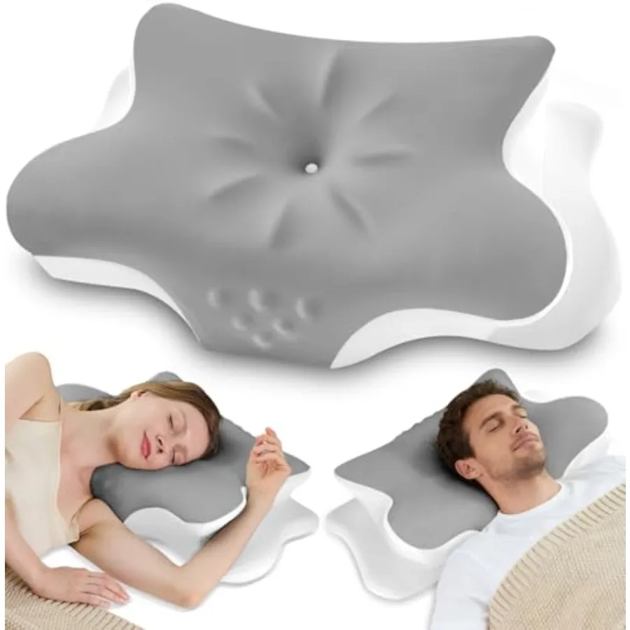 

Ортопедическая подушка для шеи с эффектом памяти для снятия боли, эргономичная контурная подушка для сна на боку, охлаждающая подушка для кровати