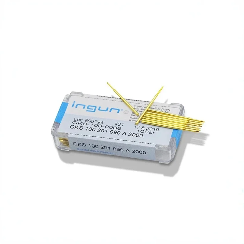 Imagem -03 - Sonda Pcb 50 100 Pcs Ingun Gks100 291 090 A2000 A3000 Superior Reta Apontou 09 mm Primavera Teste Pin Sonda
