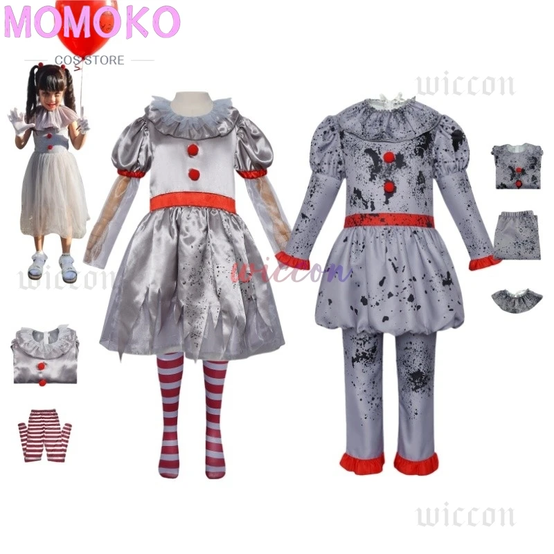 

New Clown Revival COS Pennywise Cosplay Halloween Costume Clown Pennywise Horror Clown Halloween Party Costume Prop New 2025