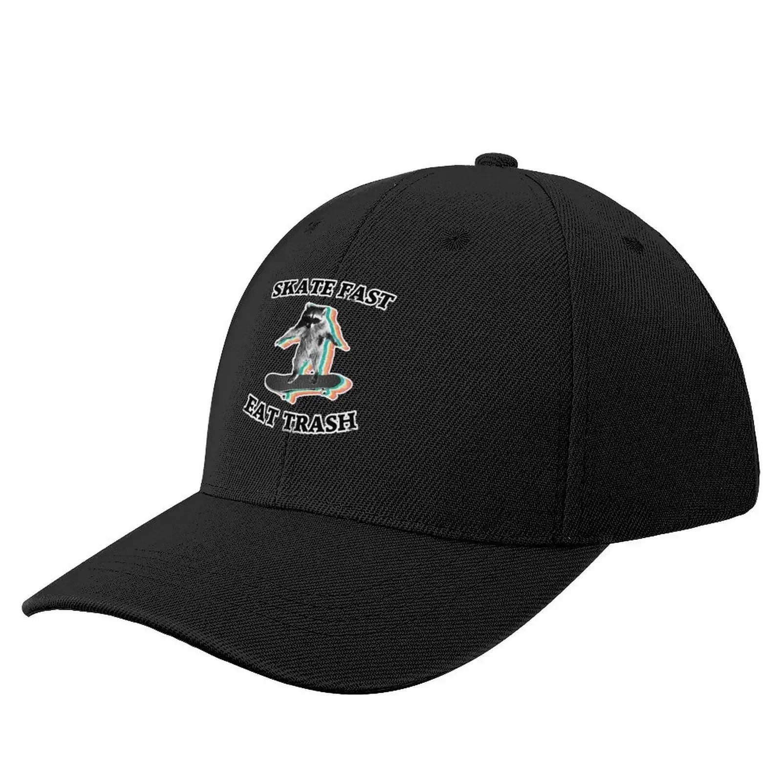 

Skate fast, eat trash - radical raccoon Baseball Cap |-F-| Trucker Cap For Men Women's