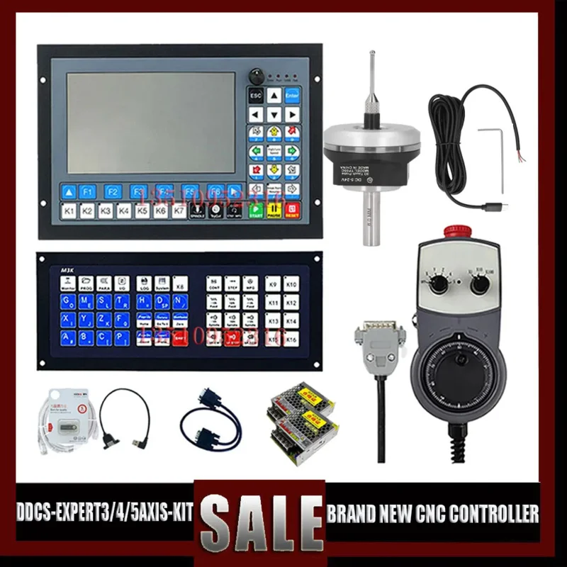 Ddcs-Expert nueva actualización 3/4/5 ejes mecanizado Cnc controlador de grabado 3D sonda de cabeza lateral teclado extendido Mpg75W24V DC