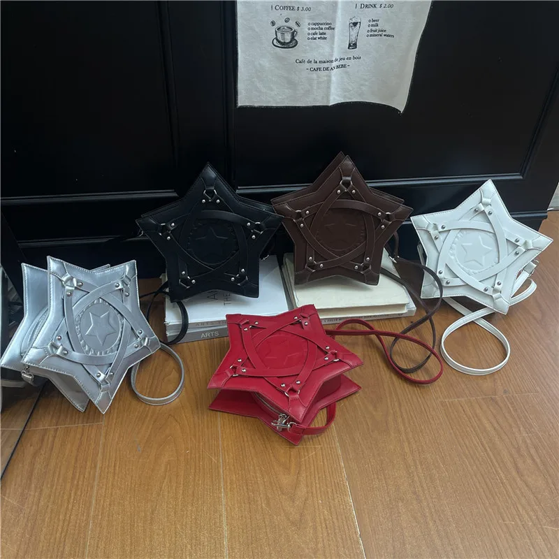 

New Punk Style Five-pointed Star Shoulder Bag Handbag Fashion Trend Personalized Gothic All-match Crossbody Star Women's Bag