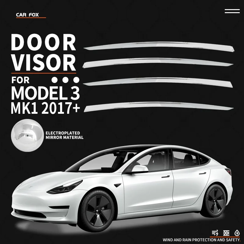 Per Tesla Model 3 Y Vent Deflector Ventshade Ventvisor Side Window deflettore parapioggia visiere per finestre parapioggia accessorio per auto