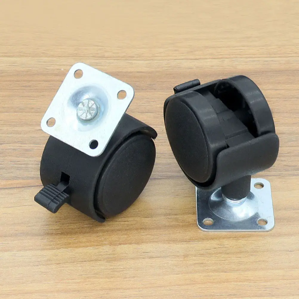 8Pcs Office Chair Caster Wheels Brake Rotation Swivel Heavy Duty Replacement Wheel Rollers Furniture Movement Smooth Control