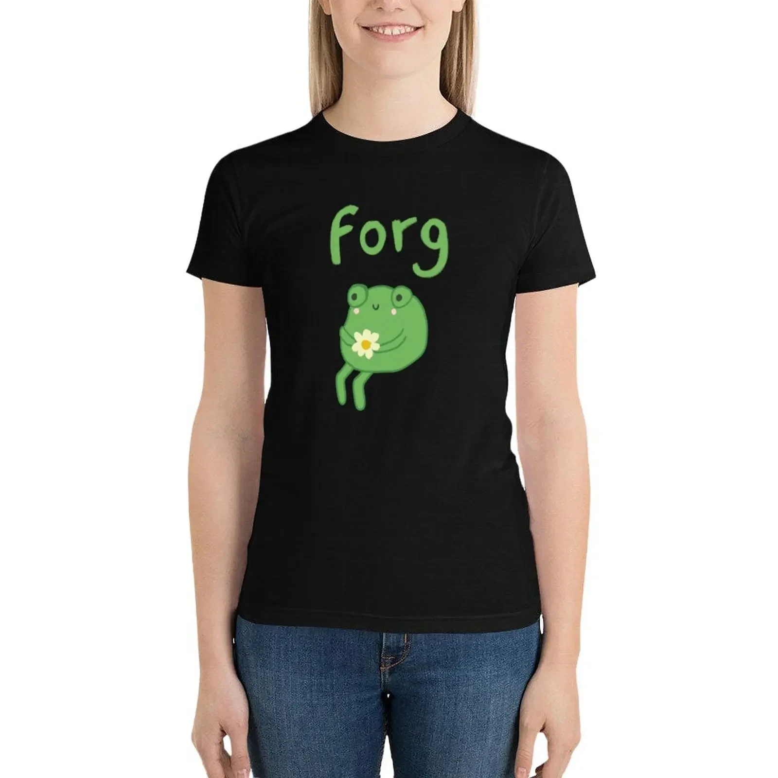 

Frog Birthday Cake Meme - Cute Cottagecore Aesthetic Frog - With Frogge Sticker pack - Toad Sitting with Flower Funny Sa T-Shirt