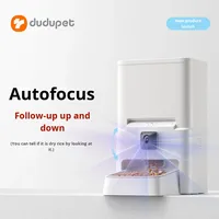 Dudu 2025 Smart Pet Feeder Automatic Cat Feeder Adjustable Lens 5L Battery Operated Collapsible Plastic Bottle for Outdoor Use