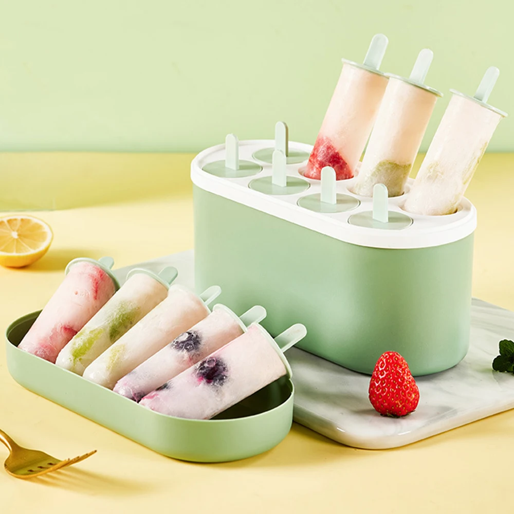 

Ice Cream Popsicle Mold DIY Ice Cream Tools Summer Homemade Ice Box Silicone Bottom Ice-lolly Mold Ice Molds Kitchen Gadgets