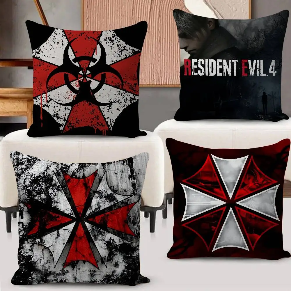 Game R-Resident E-Evil U-Umbrella Pillowcase Toon Gift Cushion Cover Bedroom Home Sofa Chair Seat Decor Pillow Case