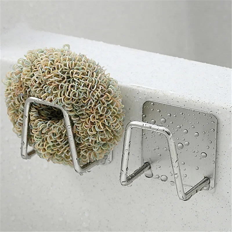 

U-type 304 Stainless Steel Sponge Drain Rack Kitchen Sink Sponge Wipe Steel Ball Drain Storage Rack