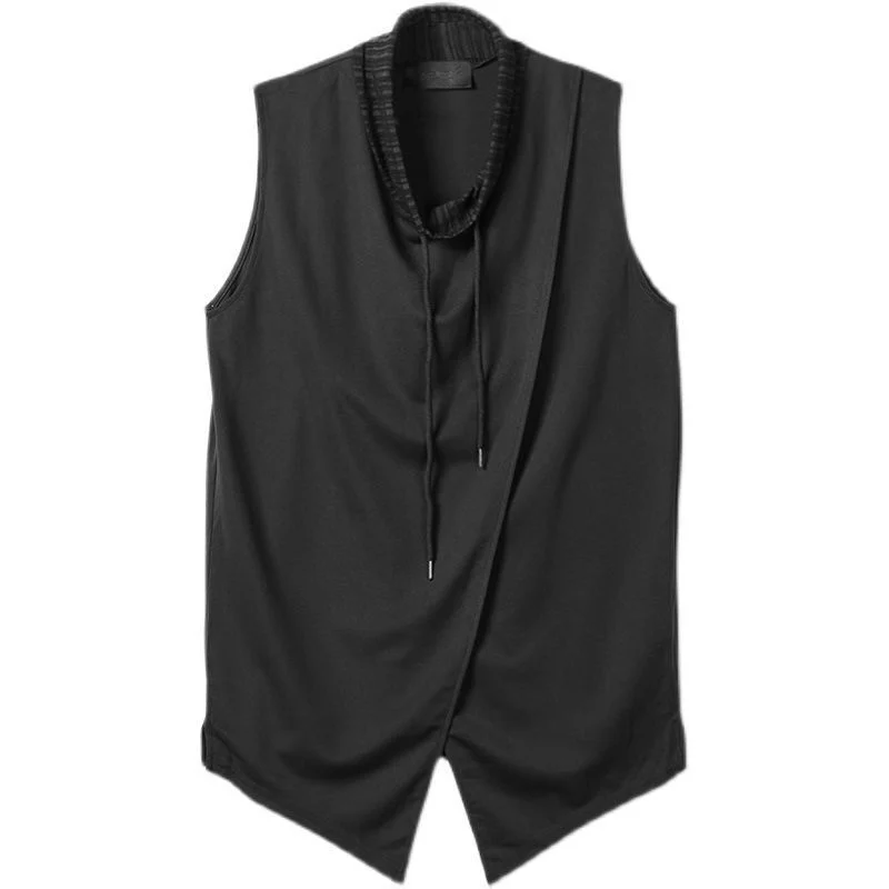 

Mens Vest Irregular Slit Casual Tank Top Spring Streetwear Fashion Japanese Style Thin Sleeveless Top Men'S Clothing 2025 New