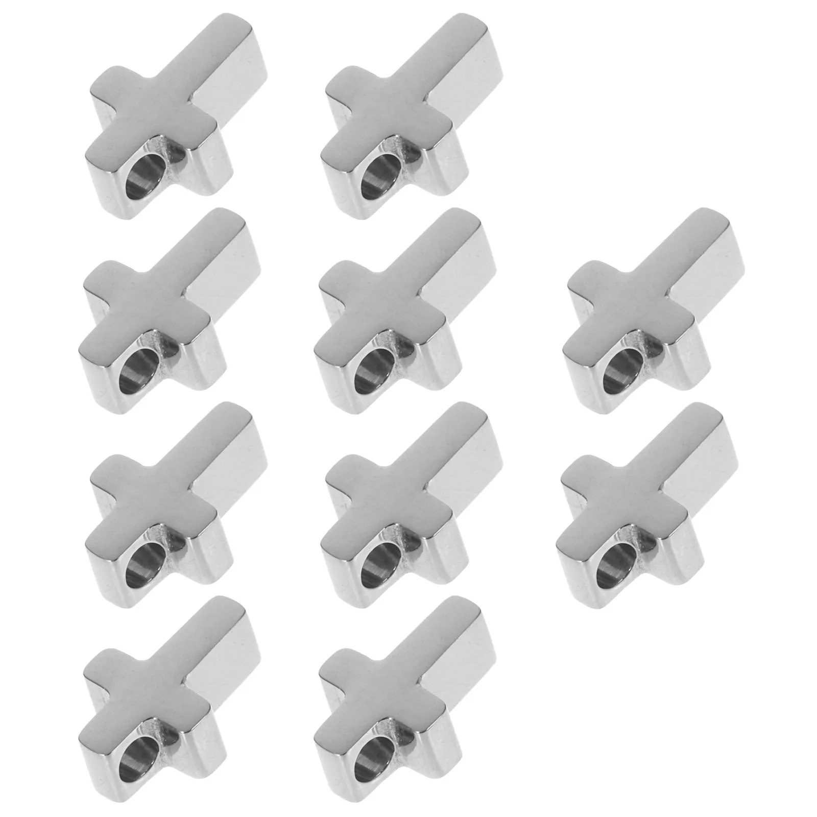 

10 шт., подвески в форме креста из нержавеющей стали, нежный дизайн, браслет «сделай сам», подвески, украшения для путешествий, вечеринки, металлические аксессуары с крестом