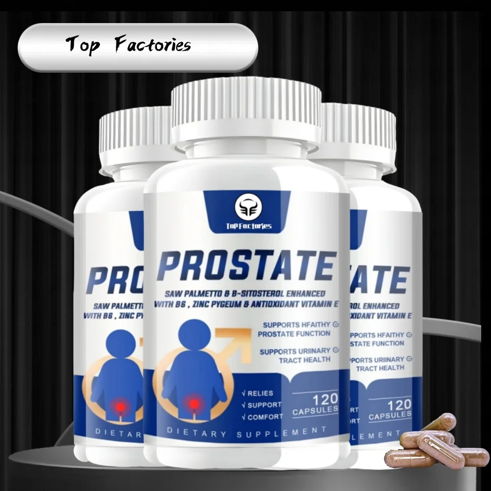 Top Factories Prostate Health Support Supplement - Men's Natural Prostate Supplement, Containing Organic Saw Palm Extract