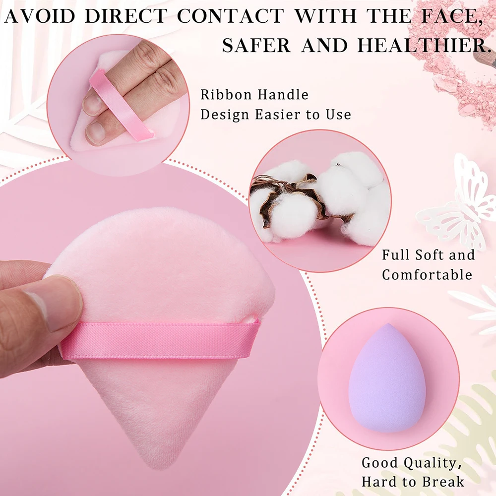 12 ชิ้นชุดเครื่องมือแต่งหน้าขนาดขนาดยักษ์แต่งหน้าไข่แต่งหน้าผงเหมาะสําหรับฐานแต่งหน้ามุมการตั้งค่าแต่งหน้าสามเณรแต่งหน้า