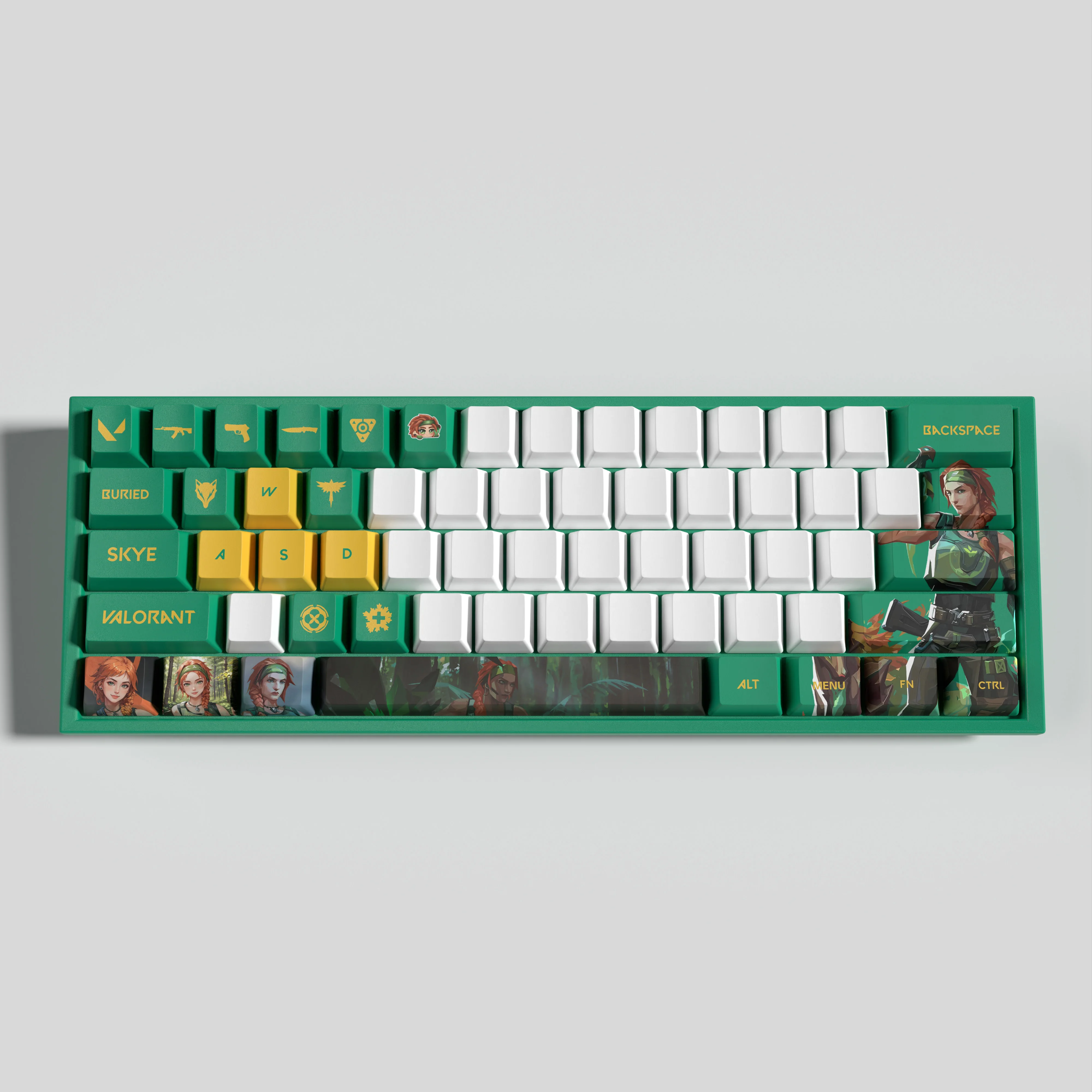 Vlaorant Skye Keycaps, 29 teclas Mini Set, Perfil OEM, PBT, Dye Sub