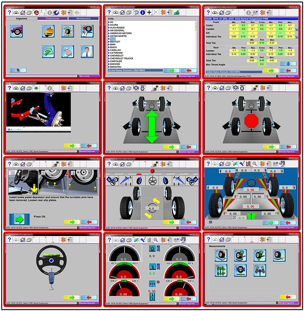 High Accuracy Smart 3D Latest Design Economic Type Two Computer Displays Four Wheel Alignment