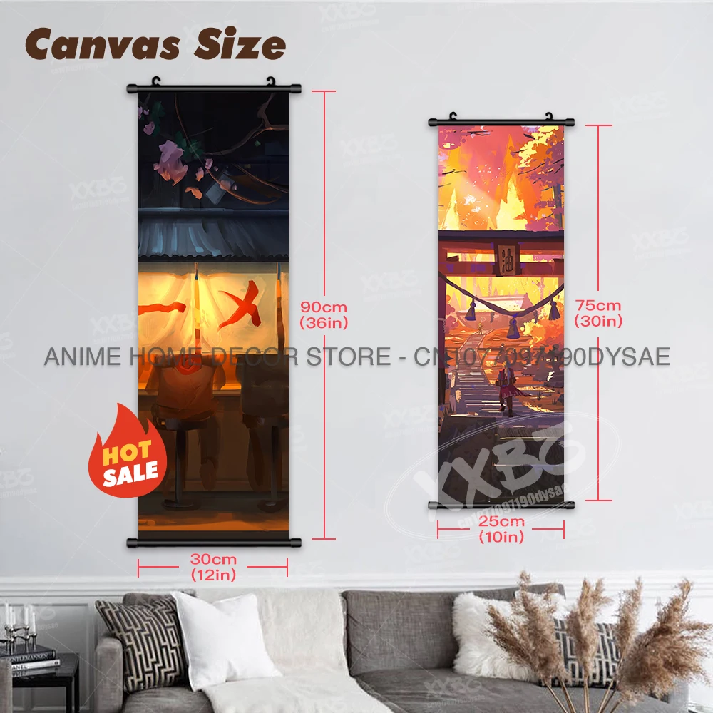 Anime Naruto Poster Home Decor Rock Lee Hängende Gemälde Uchiha Sasuke Scrolls Bild Obito Wandkunst Wandbild im japanischen Stil – Detail 4