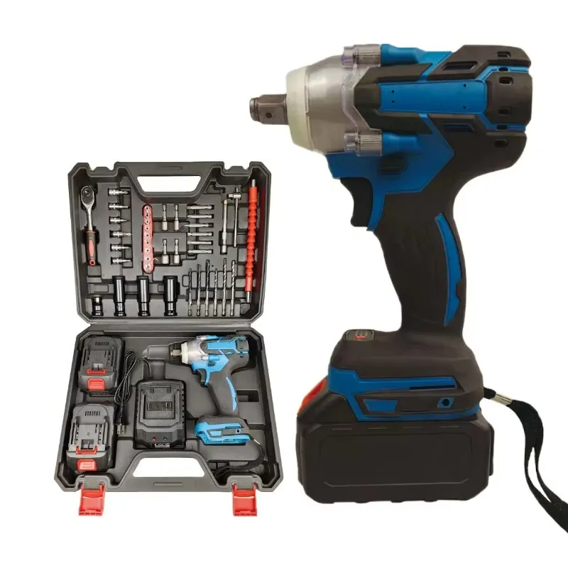 

Brushless Cordless High Torque Impact Wrench Heavy Duty Bolt Wrench with 2PCS 3.0Ah Batteries