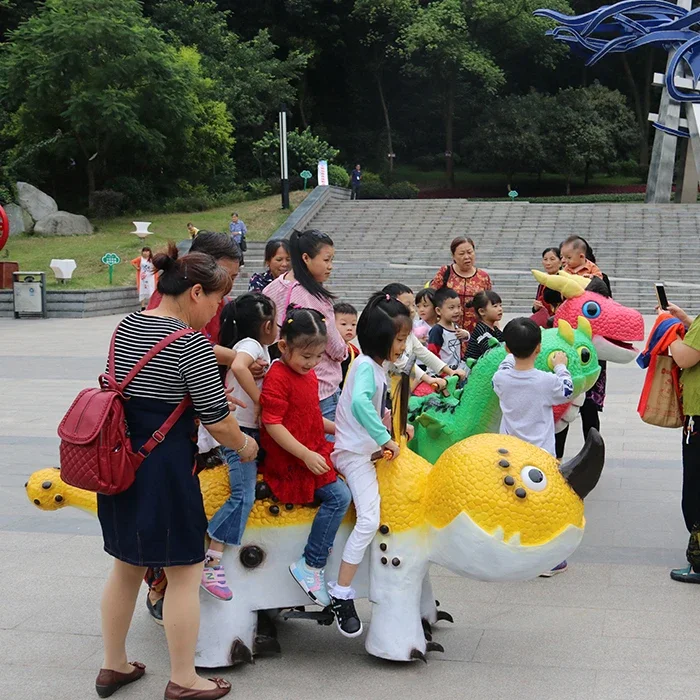 Amusement Park Dinosaur Family Rides with Coin Operated Game