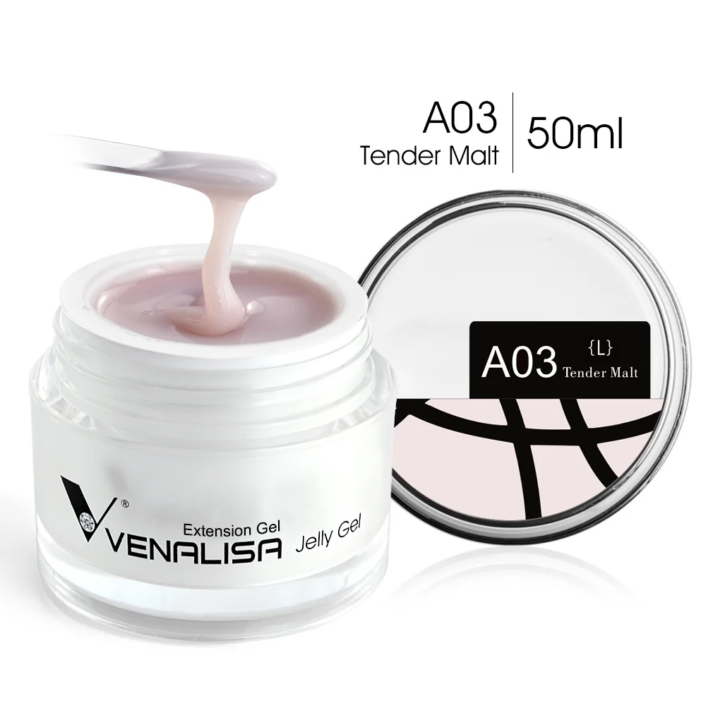 Venalisa 50 ml TPO GRATIS Rose Roze Jelly Gel Extension Nail Salon Professiona Gebruikt Zelfnivellerende Transparante Gel Nagel gel Polish