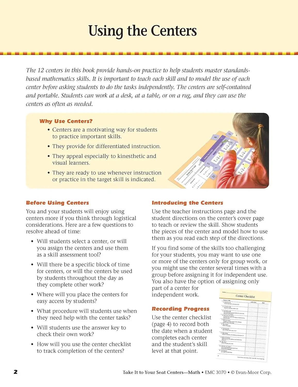 Evan-Moor خذها إلى مقعدك مراكز الرياضيات الأساسية المشتركة، مصنف الصف K، العمر 4 5 6 7، الكتاب الإنجليزي 9781609637798 #4