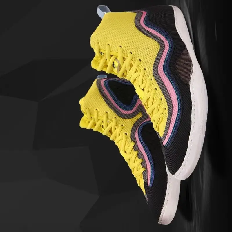 

Professional Wrestling Shoes Men Yellow Boxing Shoes Mens Mesh Breathable Fighting Boots Man Gym Training Shoe
