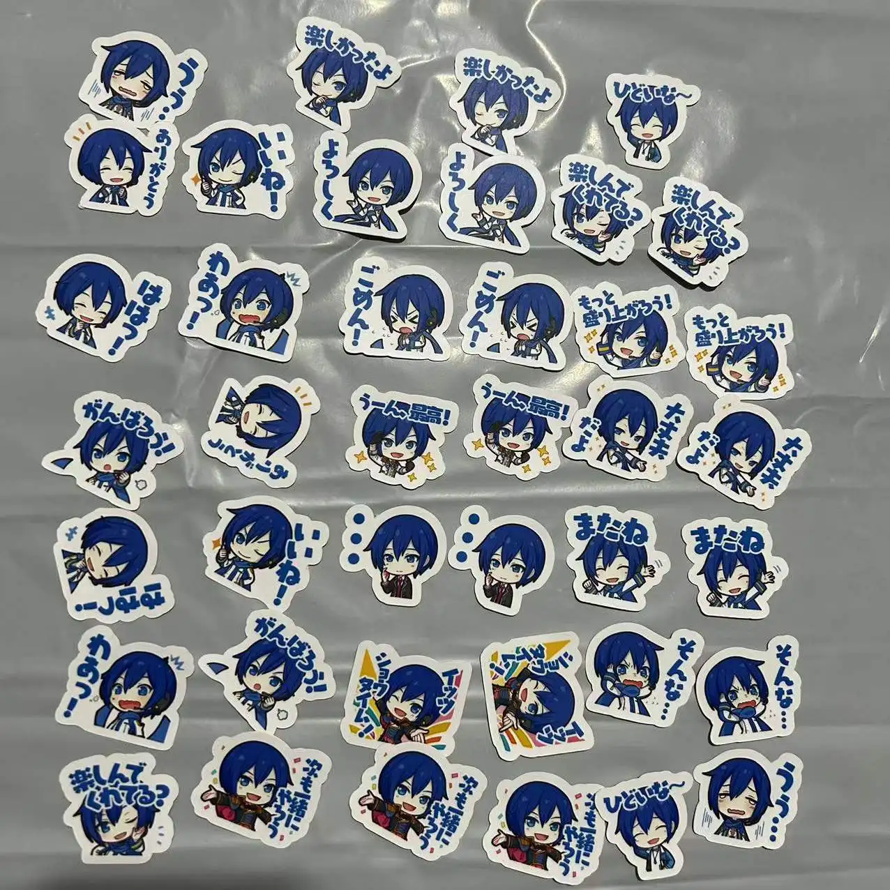 40Pcs/set 2023 New Anime Hatsune Miku KAITO emoticon kawaii Figure Waterproof sticker model toys DIY Hand account stickers gifts