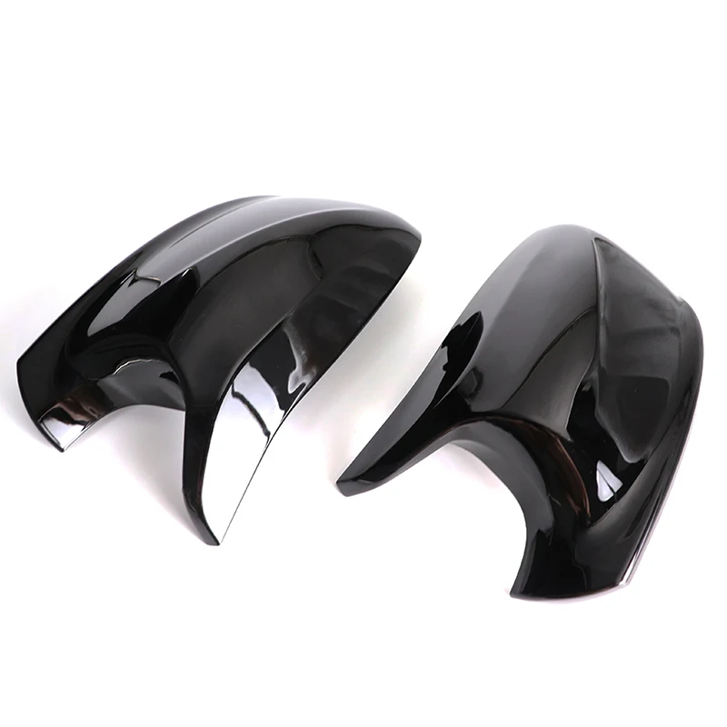 2Pcs Glossy Black carbon pattern Rear Side View Mirror Covers Shell Replacement For BMW X3 F25 X1 E84 Pre-LCI 2010 2011-2013