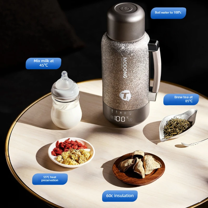 Titanium Health Kettle Large Capacity Constant Temperature Electric Stewing Pot for Car Home Travel Daily Kitchen Use 티타늄 전기포트
