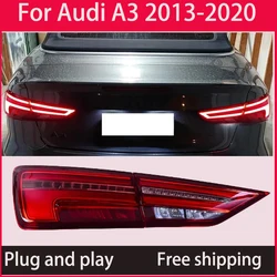 Car Lights for Audi A3 2013-2020 8VA3L Sedan LED Auto Taillight Assembly UpgradeRear Dynamic Signal Lamp Highlight Accessories
