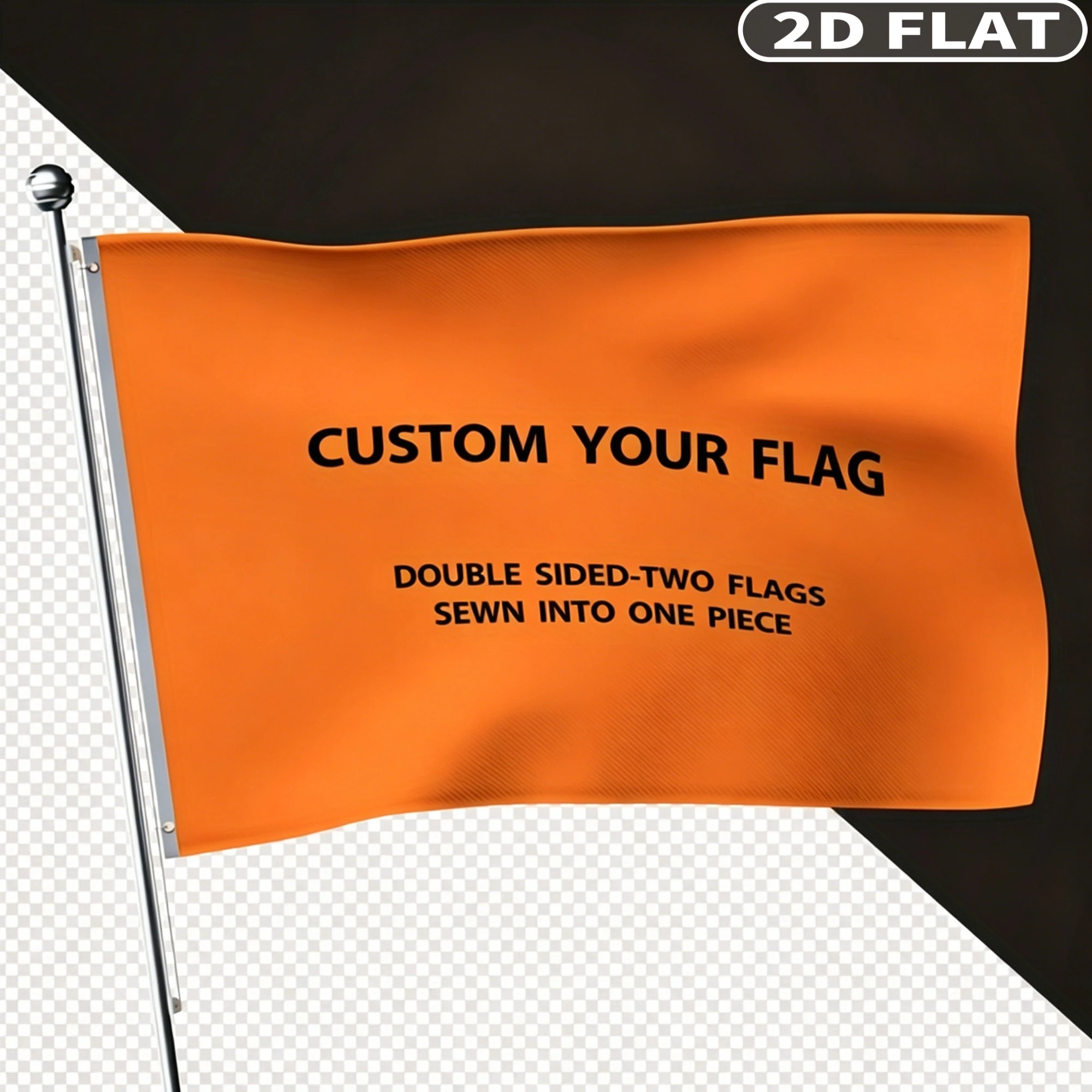 1pc Customized Double-Sided Flags, 3-ply Flag with a Sandwich in The Middle, 60*90cm/ 100*150cm, Polyester Custom Flag