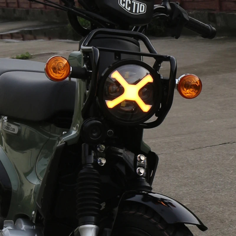 

Suitable for Honda CC110 modification Honda CROSSCUB cub headlight highlights.