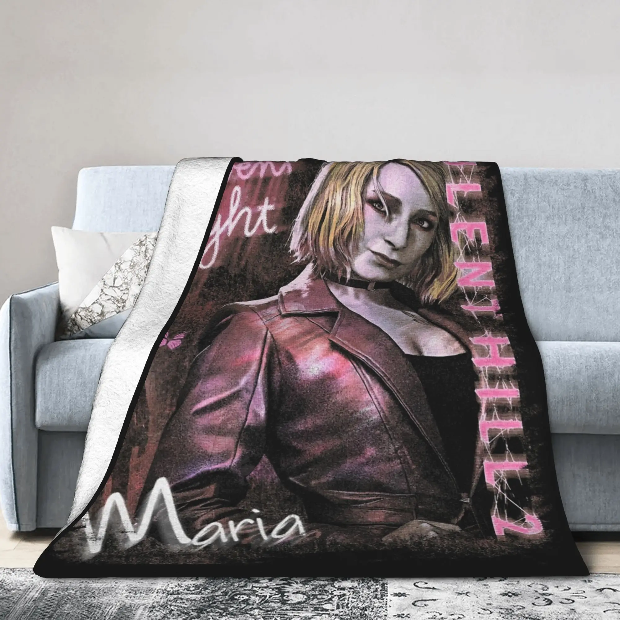 Silent Hill remake MARIA Blanket Fleece Spring/Autumn  Multi-function Super Warm Throw Blankets for Sofa Outdoor Quilt