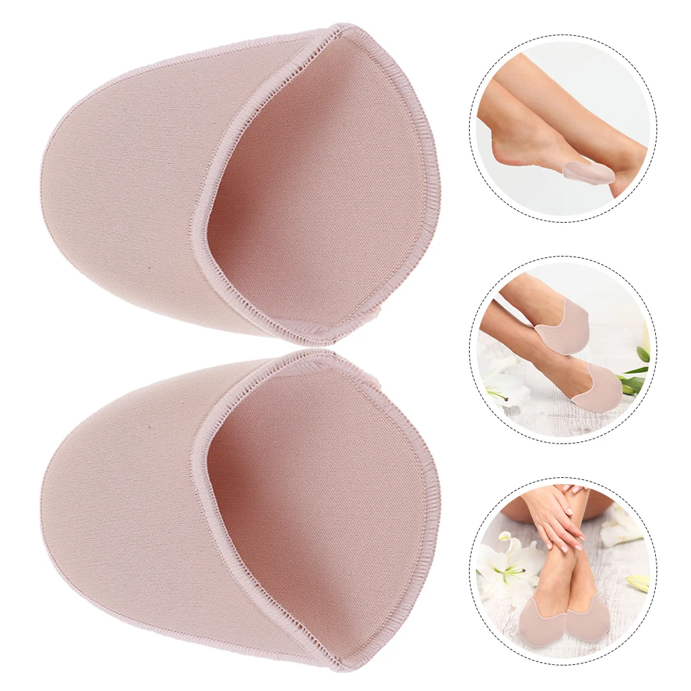 

2 Pairs Toe Protectors SEBS High Flexibility Forefoot Relief Ballet Insoles Knitted Fabric Transparent Anti Slip Breathable