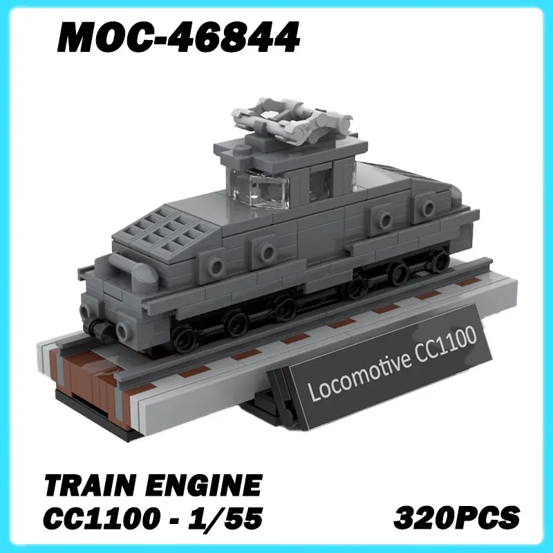 

MOC-46844 Мини-поезд серии Train Engine CC1100-1/55 Коллекционная образовательная модель Кирпичная головоломка Игрушка Подарки на день рождения 320 шт.