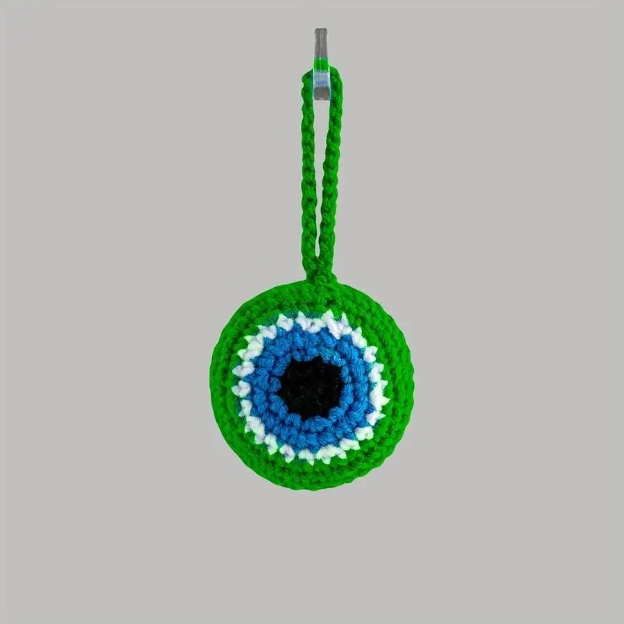 1/5/10/20/50/100pcs Handcrafted Turkish Evil Eye Blue Bead Car Hanging Decor - Unique Crochet Gift and Protection Pendant - Char
