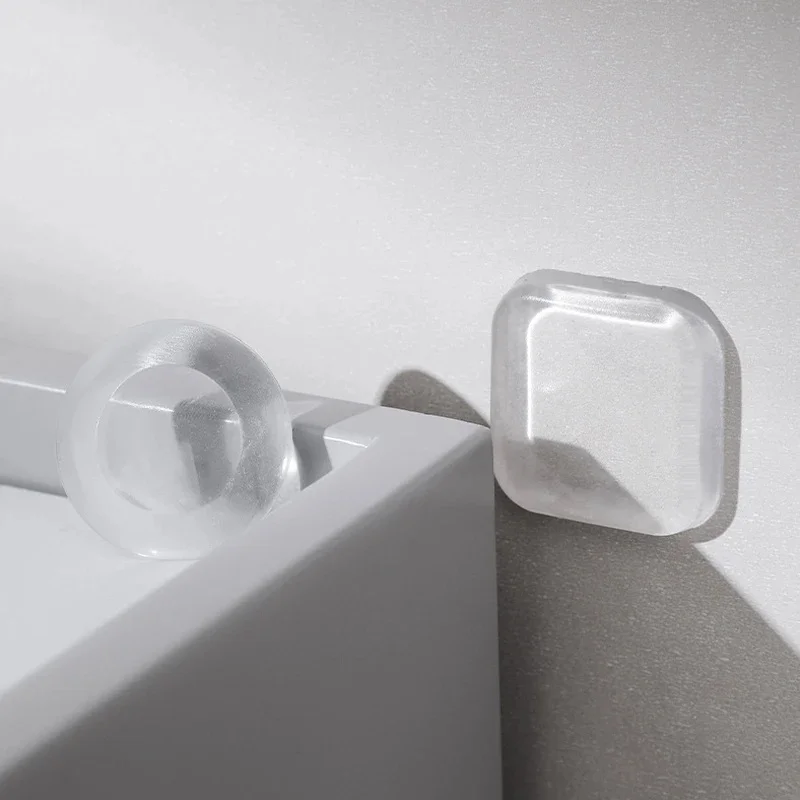 Door Wall Guard Transparent Waterproof 6Pcs Silicone Door Stopper Pads, Adhesive Mute Anti-Shock Handle Bumper Stickers