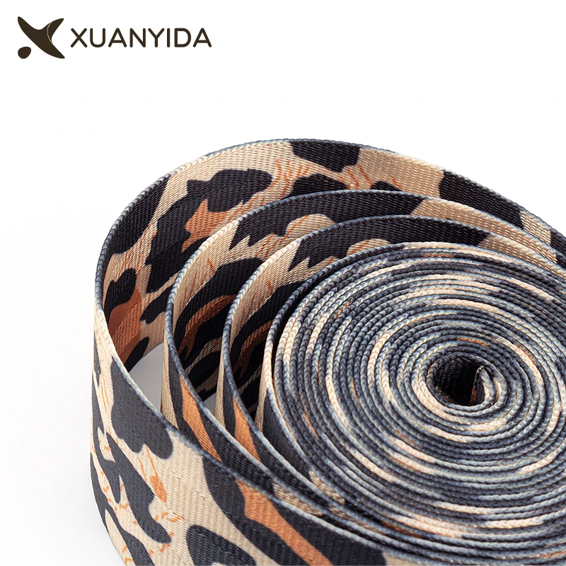 Xuanyida 48mm Seatbelt Safety Belt 3.6 Meter Polyester Universal Car Fashion Leopard Print Seat Belt Webbing Car Accessories