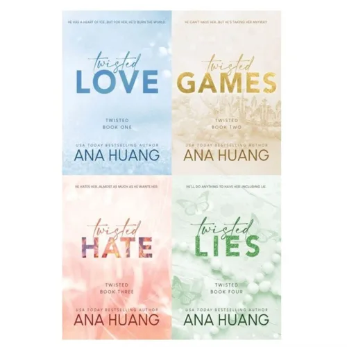 Ana Huang의 트위스트 시리즈, 영어 소설 책, 러브, 게임, 증오, 거짓말, 페이퍼백, 4 권 풀 세트, 4 권 