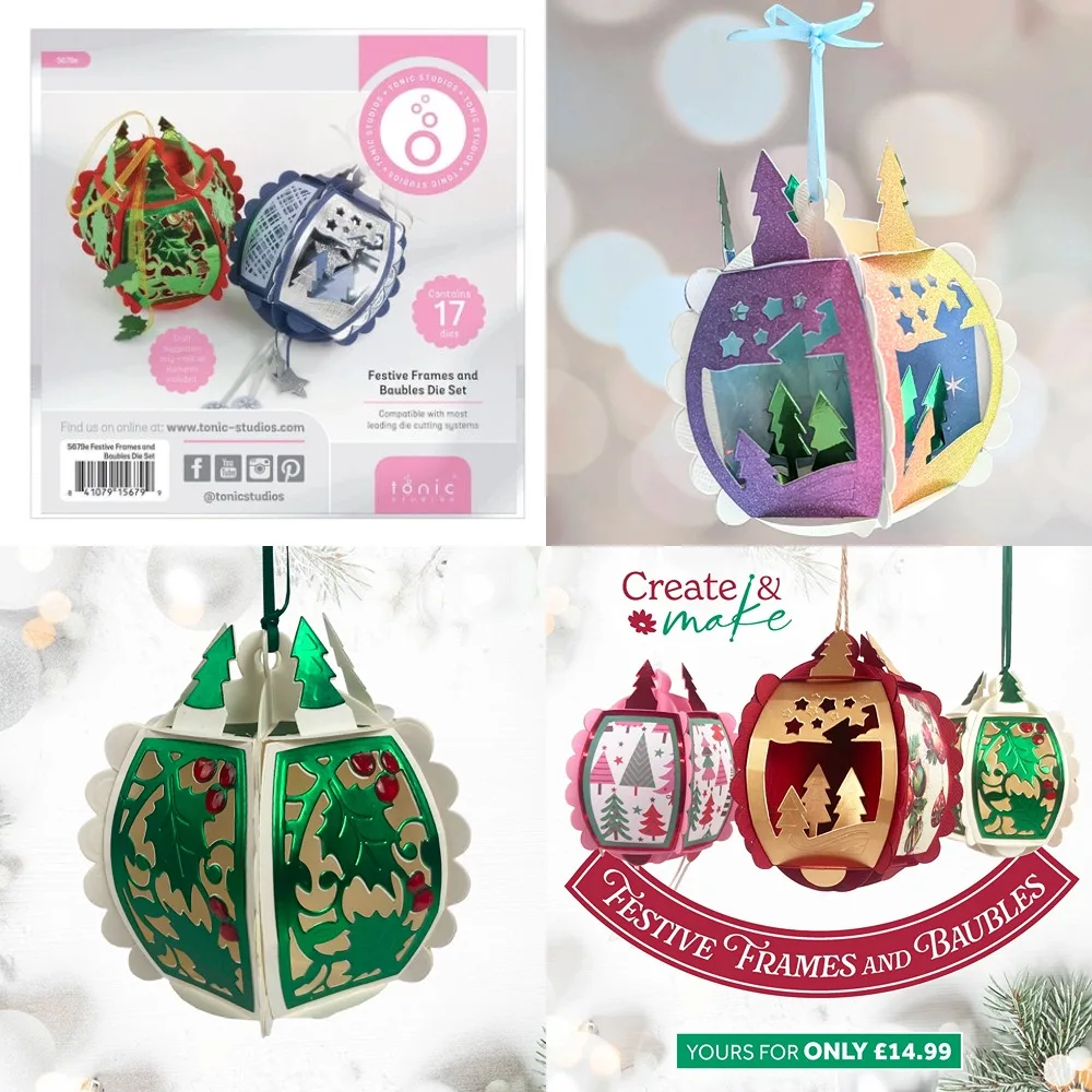 

Christmas Metal Cutting lantern Frame dies 2024 New Templates DIY Scrapbooking Paper Making Crafts Cuts