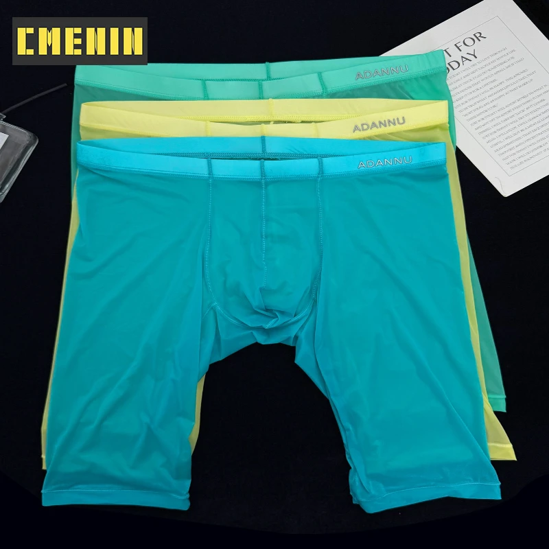 

1Pcs Men Transparent Boxershorts Ultra-Thin Sport Long Underpants Breathable Three-Dimensional U-shaped Convex Bag Man Underwear