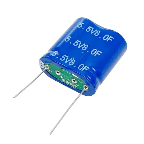 2 pcs 13X26X22mm(0.51x1.02x0.86in) Super Capacitor 5.5V 8F Super Farad Capacitance Winding Type Energy Storage