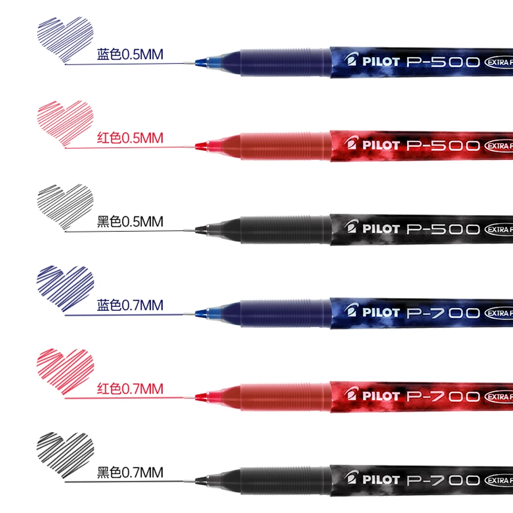 Imagem -06 - Promoção Piloto P500 Caneta Gel 0.5 0.7 mm Caneta Esferográfica Superfine Point Pen Escrita Suave Papelaria Material Escolar Acessórios de Escritório