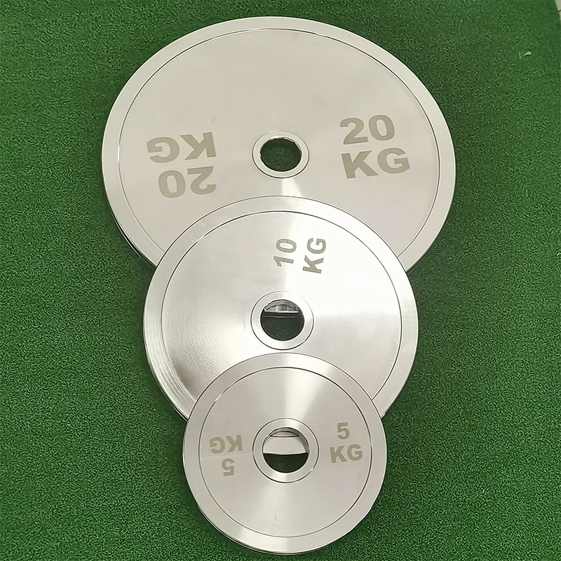 Commercial Household Bodybuilding Exercise Equipment Weightlifting Products Stainless Steel Electroplated Barbell Sheets