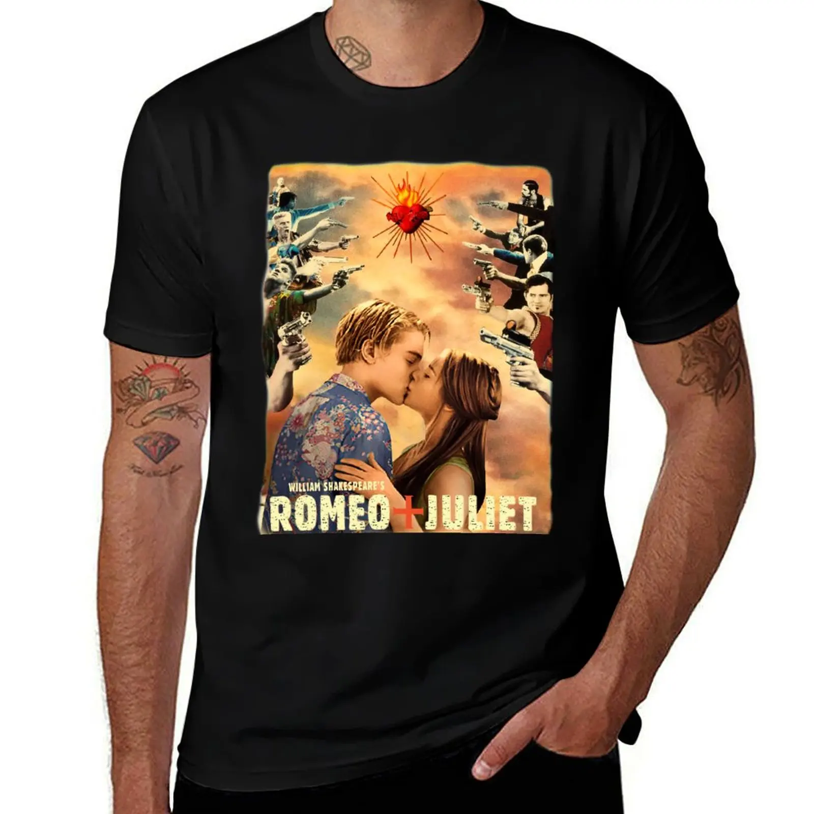 Vintage 1998 Romeo and Juliet DiCaprio Movie T-Shirt Heavy Duty Casual Work Tee T-Shirt