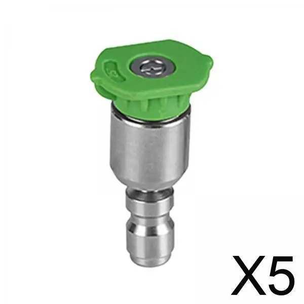 

5x Pressure Washer Spray Nozzle Tips 1/4 Inch Quick 4000 PSI Connection Tips for Car
