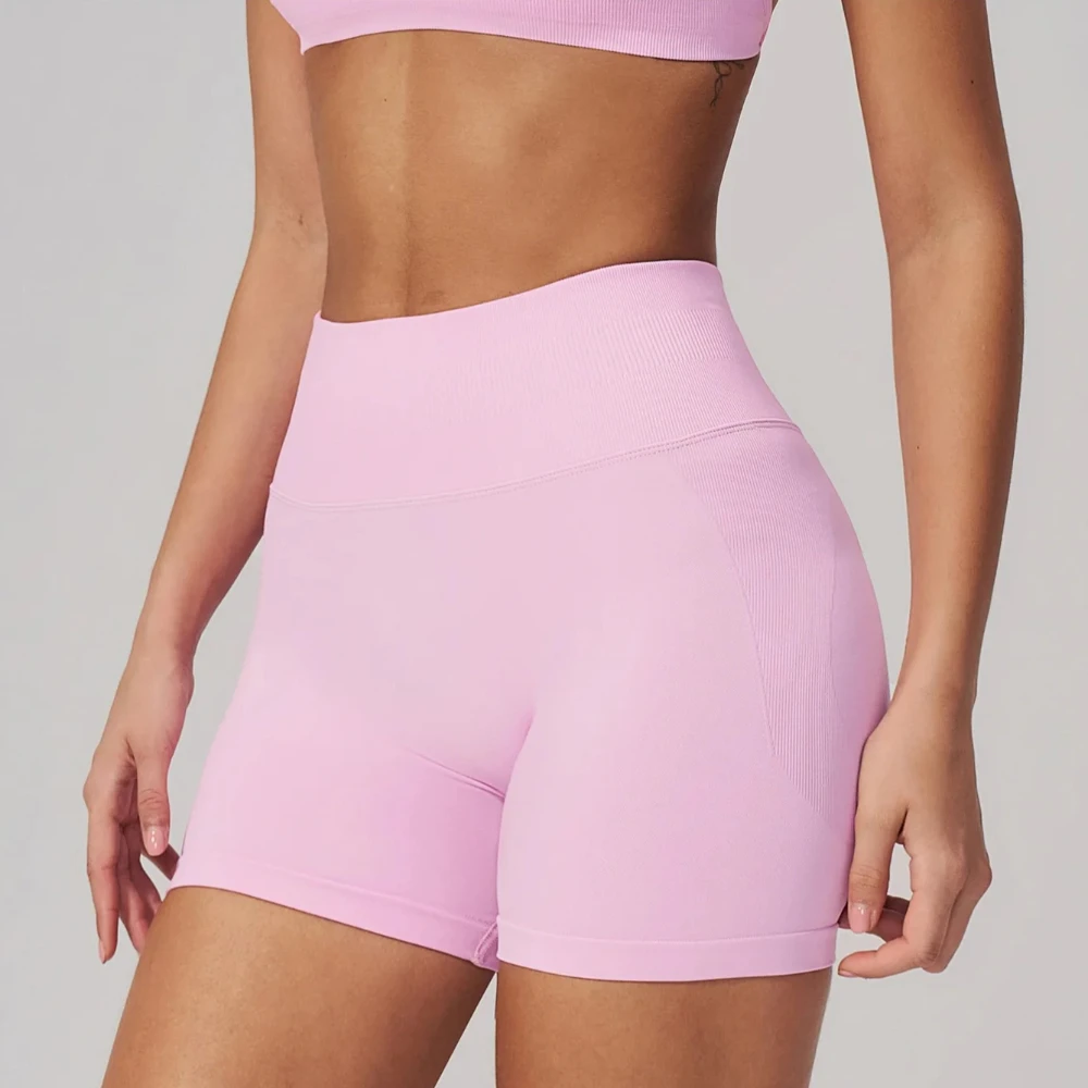 

Seamless Yoga Shorts Women High Waist Lift Butt Workout Shorts Outdoor Cycling Running Push Up Three-point Pants Gym Short Pants
