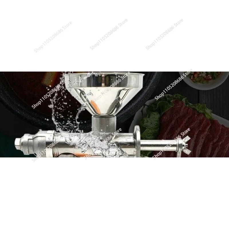 Stainless steel manual oil press household small walnut and peanut peeling agricultural oil yield high