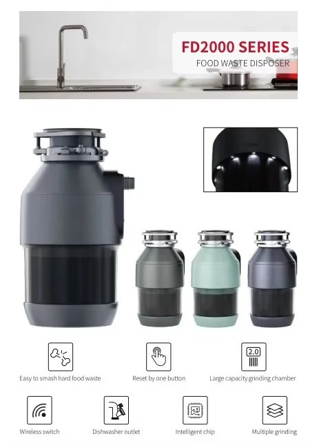 التخلص من نفايات المطبخ عالية الجودة تحت الحوض التخلص من نفايات المطبخ 2.0 لتر