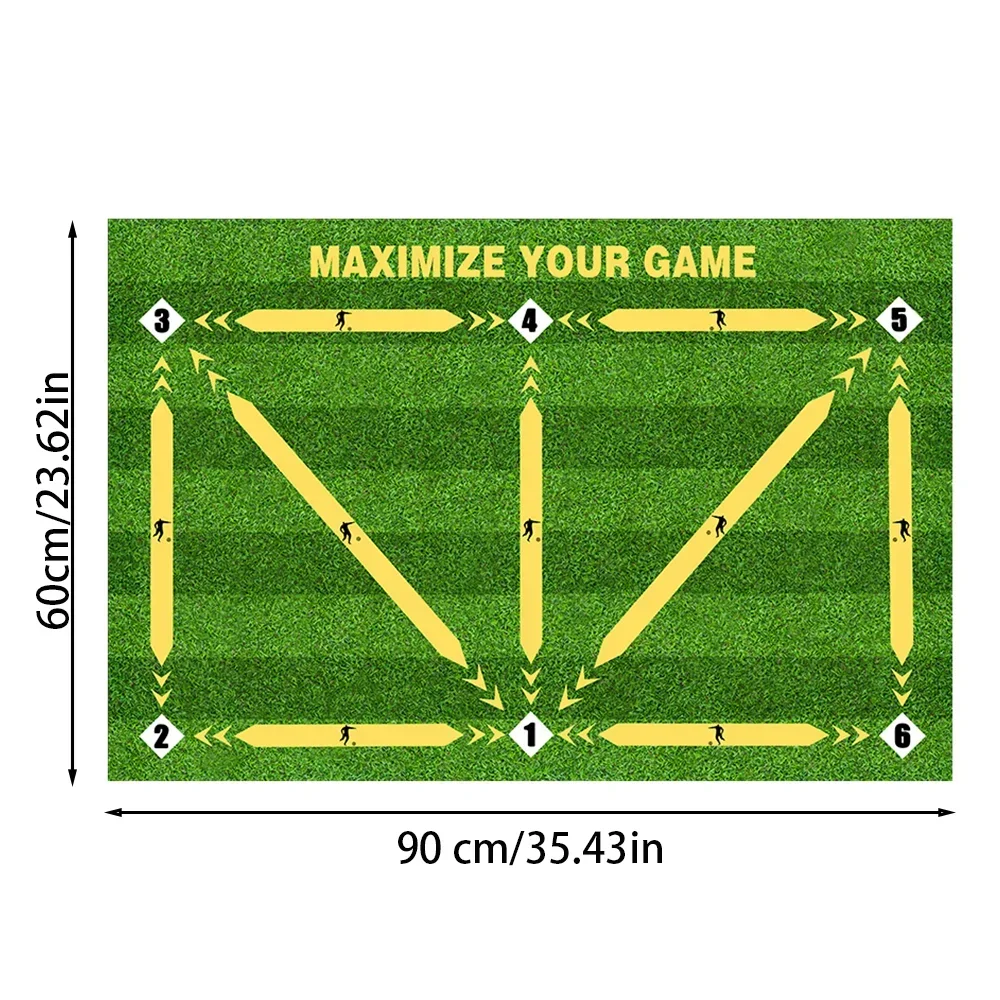 90cm Football Training Mat Soccer Training Equipment Non Slip Foldable Kids Adults Dribble Mat Training Indoor Ourdoor Equipment